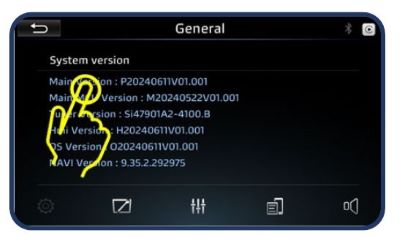panasonic system version menu