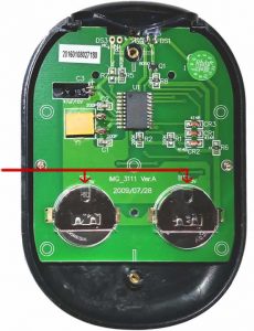 stereo remote control with batteries installed
